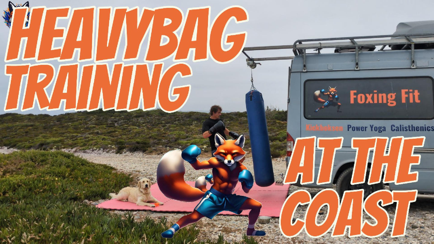 Kickboxing Heavybag Training #5 - Praia De Rei Cortico - Portugal - Foxing Fit - [1 hour]